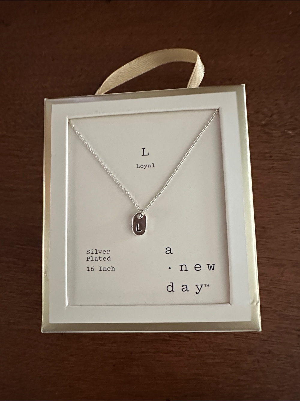 🌵 3/$15 a new day Silver Plated 'L' Loyal Pendant Necklace (see description)